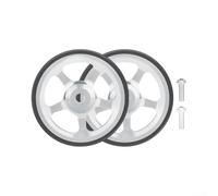Dolvitrny for Brompton Replacement Wheels 60mm Folding Bike Casters Lightweight Aluminium Silent Sealed Bearing Anti Slip Rubber Rollers(Silver, Pair)