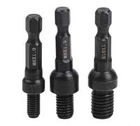 Dolvitrny for Cr-Mo Self-Tapping Socket Adapter Set for Insert Nuts & Hanger Bolts - M6/M8/M10, 1/4" Hex Shank, Double-End Threaded, Black(A)