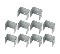 Dolvitrny Galvanised Steel Fence Panel Clips 10 Pack for Timber Posts and Garden Trellis Heavy Duty Rust Resistant Fittings Secure Attachment Brackets(35mm)