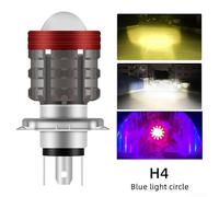 Dolvitrny H4 LED Headlight for Motorcycle - BA20D Socket 13W Adjustable Beam Headlight Lamp Compatible with 12V to 80V Vehicles, For Durable Aluminum Build(H4 white+Yellow+Red)