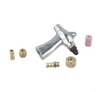 Dolvitrny Handheld Sandblaster Tool with Ceramic Nozzle Set for Sandblasting, 6mm and 8mm Brass Nozzles, Aluminum Alloy Sandblast with Ergonomic Grip(B)