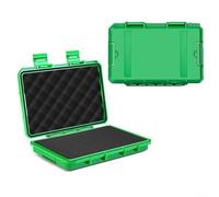 Dolvitrny Heavy Duty Airtight Tool Box for Hardware, Cameras & Instruments - Waterproof Rugged ABS Storage Organizer with Shockproof Foam, 200x135x42mm(Green)