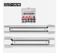 Dolvitrny Hollow Socket Wrench for Tight Spaces, Dual Head Hex Wrench Set 23/27 & 35/40 for Kitchen and Bathroom Faucets, Carbon Steel Repair Tool(23/27+34/40 A)