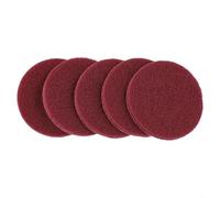 Dolvitrny Industrial Scouring Pad Set - 5-Pack Nylon Polishing Pads with Flocking Backing, 4 Inch (100 mm), for Tile, Grout, Shower & Bathroom Cleaning(Red(400#))