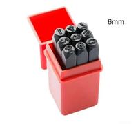 Dolvitrny Leather Stamping Tool, Numbers Stamp Craft Set, Wood Stamping Tool, Jewelry Making Stamp, 9-Piece Steel Punch Set with Case, Alloy Tool Steel(6mm)