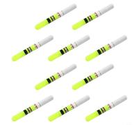 Dolvitrny LED Fishing Floats for Night Fishing - 10-Pack Luminous Green/Red Light with CR322 Battery Compatibility (Batteries Not Included), 30m(Green)