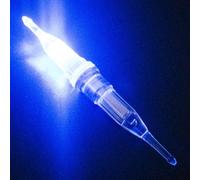 Dolvitrny LED Fishing Light Lure for Night Fishing - Waterproof, High-Brightness Multi-Color (White/Green/Red/Blue), Compact 73.5mm Plastic Fish Attracting(Blue)