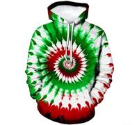 Dolvitrny Lightweight Printed Hooded Sweatshirt Spring for summer Wear | Vibrant spiral tie dye, regular fit shoulders, polyester fabric, daily club wear, moderate stretch