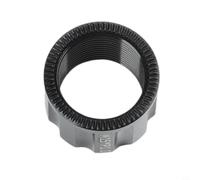 Dolvitrny M15 Bicycle Thru Axle Nut Aluminum Alloy Hub End Cap, Thread Pitch P1.0 P1.5 P1.75 Replacement Shaft Cover For Mountain Bike Hubs, Blackc(M15x1.0mm)