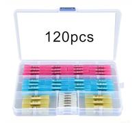 Dolvitrny Marine Grade Heat Shrink Butt Connectors Kit with Copper Core for Waterproof Electrical Connections in Boats Trucks and Automotive Applications(80pcs)