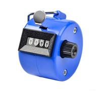 Dolvitrny Mechanical Hand Counter for People Flow - 4-Digit Manual Tally Device, Ergonomic Plastic Click Counter for Event Attendance, School Crowd(blue)