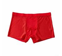 Dolvitrny Men's Cooling Ice Silk Mesh Boxers(7XL Red)