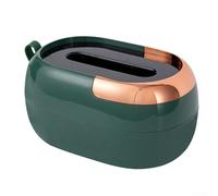 Dolvitrny Modern Tissue Box Cover - Wall-Mounted or Tabletop Pull-Out Dispenser with Spring-Loaded Mechanism & Wide Mouth Access, PET Material, 20x12x11 cm(Green)