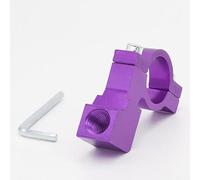 Dolvitrny Motorcycle Rearview Mirror Bracket for 10mm Handlebar Stud Mount - Aluminum Alloy Clamp Assembly Compatible with Most Motorcycles, E-Bi(PURPLE)