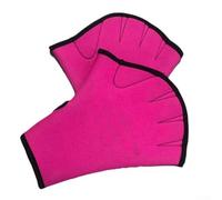 Dolvitrny Neoprene For Aqua Gloves for Water Aerobics and Swimming Resistance Training - Pool Training Gloves with Adjustable Wrist Strap for Underwater Swimming(Pink S)