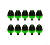 Dolvitrny Oval Fishing Set for Carp and Trout - Long Shot Positioning Float with Pipe, ABS+For EVA Two-Tone Design, 10pcs per Pack for Rivers, Lakes & Small(green small)