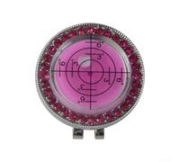 Dolvitrny Plastic and Metal Magnetic For Ball Marker with Bubble Level for Slope Measurement on For Green, Hat for Easy Carrying(Pink)