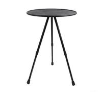 Dolvitrny Portable Folding Round Table with Telescopic Legs, Outdoor Three-Legged Camping Dining Table, Sturdy Aluminum Alloy Side Table for Tent Fishing Picnic