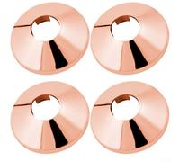 Dolvitrny Radiator Pipe Covers, 4 Pack Adjustable Chrome Pipe Collars for 15mm Pipes, For Easy Install Modern Radiator Pipe Covers with Stylish Finish, Set of 4