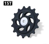 Dolvitrny Rear Derailleur Pulley Wheels 10-18T with Bearings for, For CNC For Rear Mech Pulley Set for Road and For Bikes, 10T to 18T(15T)