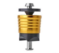 Dolvitrny Rear Shock Absorber for Brompton P/T/G Line Folding Bike, Hardened Suspension Bushing, Lightweight Aluminium Alloy Shell, 73mm Length, Cycling Part(Golden)