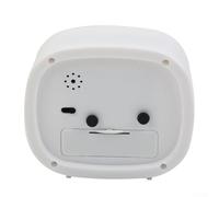 Dolvitrny Rectangular Battery Operated Quartz Alarm Clock with Silent No-For Tick Movement and Soft Night Light - Bedside or Desk Clock for Home Office(White)