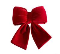 Dolvitrny Red Velvet Christmas Tree Bow, Lasting Three-Dimensional Festive Decoration for Wreaths, Presents and Seasonal Displays, 14x12.5cm 12x18cm 37x28cm(Wine red middle)
