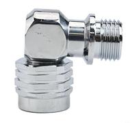 Dolvitrny Scuba Diving Swivel Adapter for 2nd Stage Regulator, 9/16-18UNF- Thread, 90° or 110° Rotatable, Marine-Grade Brass, Ice & Technical Diving(90 degrees)