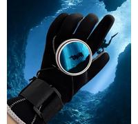 Dolvitrny Scuba Wrist Mirror - Adjustable Elastic Strap Underwater Safety Mirror for Diving, Snorkeling, For Cave Diving & Swimming, Marine Life Observation(Black)