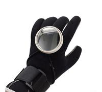 Dolvitrny Scuba Wrist Mirror - Adjustable Elastic Strap Underwater Safety Mirror for Diving, Snorkeling, For Cave Diving & Swimming, Marine Life Observation(Silver)