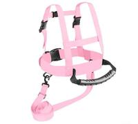 Dolvitrny Ski Harness For Kids, Adjustable Shoulder Training Leash With Lift Handle, Nylon Safety Tether For Skiing Snowboarding Roller Skating Cycling Ages 2-7(Pink)