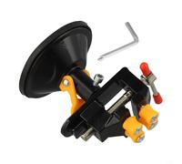 Dolvitrny Small Rotating Vise for 360 Degree Swivel Work, Aluminum Alloy for MINI Clamp with Suction Cup Base, Adjustable 0-30mm Jaw for Hobbyist(Black)