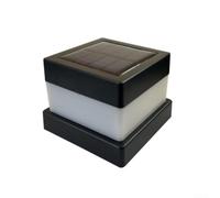 Dolvitrny Solar Powered LED Square Pillar Light, Dual Mode White Warm Lamp | Warm Glow Landscape Lighting, for Smart Dusk To Dawn Sensor, IPX4 Waterproof ABS for Garden Yard Pathway Outdoor Use