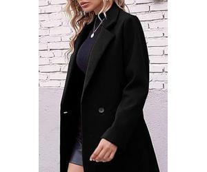 Dolvitrny Solid Color Women's Jacket Autumn Winter Fashion Outerwear | Polyester fabric construction, medium stretch comfort, new condition item, female applicable gender, fashion style