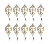 Dolvitrny Spring Carp Feeder for Coarse Fishing, Bait Feeder Cage with Sinker, 88x24mm Alloy Copper Groundbait Feeder Rig for Angling, 10/24 Pcs(10PCS)