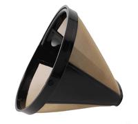 Dolvitrny Stainless Steel Cone Shape Coffee Filter for 4# Drip Coffee Makers - Reusable Permanent Mesh Basket, Acid & Alkali Resistant, High- For Durable