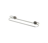 Dolvitrny Stainless-Steel Suction Cup Towel Rack, Dual Rod Wall Mounted Bathroom Organizer, Rust Resistant Holder For Shower, Sink, Toilet, No Drilling Required, Silver