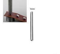 Dolvitrny Steel Mushroom Domed Snap Rivet Setting Tool for Leather Craft - 6-Piece Hollow Punch Set (5-10 mm), Carbon Steel Spike Studs Punch with Rivet Anvil(5mm)