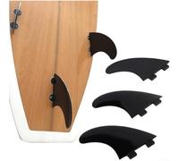 Dolvitrny Surfboard Fin Set with Wrench & Screws for Paddleboards and Surfboards - Nylon Caudal Fins for Enhanced Stability and Control, 3-Piece(black)