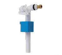 Dolvitrny Toilet Cistern Inlet Valve with G3/8 to G1/2 Brass Adapter, Adjustable Water Level Control, Universal-Ballcock for Plastic and Porcelain Tanks