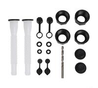 Dolvitrny Universal-Gas Can Spout Replacement Kit, Flexible Spill-Proof Fuel-Nozzle for Most Jerrycans, Durable-Plastic Pourer with Screw Cap and Bottom Seal