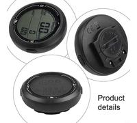 Dolvitrny Waterproof For Computer with Backlit LCD Display, Speedometer & Odometer for Cycling, IPX4 Rated, Handlebar Mounted, 56x45x20 mm(Black)