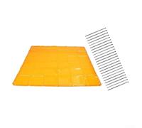 Dolvitrny Welding Screen 5.7x5.7ft Flame Retardant Waterproof UV Resistant for Industrial Spark Protection Golden Partition with Grommets