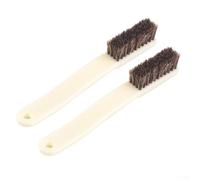 Dolvitrny Wire Brush with Nylon Bristles for Car Interior, Roof Fabric & Floor Mat Cleaning - Plastic Handle Household Cleaning Tool for Welding Flux and(15mm Brown)