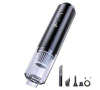 Dolvitrny Wireless Handheld Vacuum Cleaner, Portable Mini-Car-Vac for Wet Dry Cleaning, USB Rechargeable Dust Remover for Home Auto Travel Use(7.4V 4000pa Black)