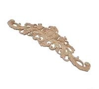 Dolvitrny Wooden Carved Applique, Decorative Furniture Moulding, Unpainted Natural Log Material, Classical European Style, Wall Door Cabinet Mirror Décor(60x17x1.2cm)