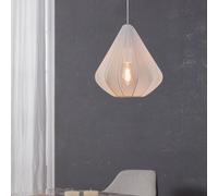 DOLWEN Single Teardrop Pendant Light - White Fabric Shade Ø33.5cm E27