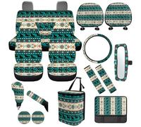 Dolyues 14-Piece Teal Southwest Accessories for Car Full Set Universal