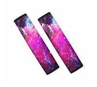 Dolyues 2 Pack Galaxy Theme Seatbelt Pads Cushion Protector, Purple Car Interior Accessories Decor Car Seat Belt Cover for Women Adults Girly, Soft Comfort Seat Belt Shoulder Strap Covers