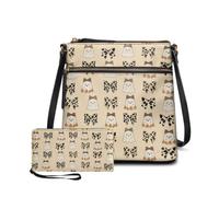 Dolyues 2 Piece Womens Ghost Bow Purses with Matching Wallets